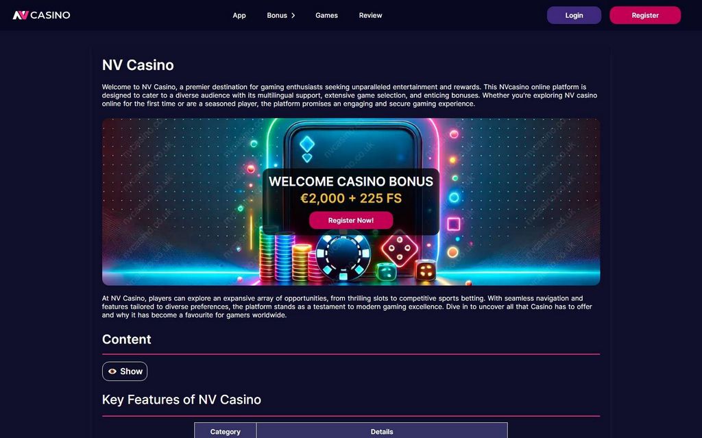 NV Casino Site Review 2026|Is it Legit & Safe?